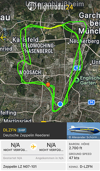 Zeppelin NT über München vom30.04.-04.05.2025 (©Foto: Martin Schmitz) 